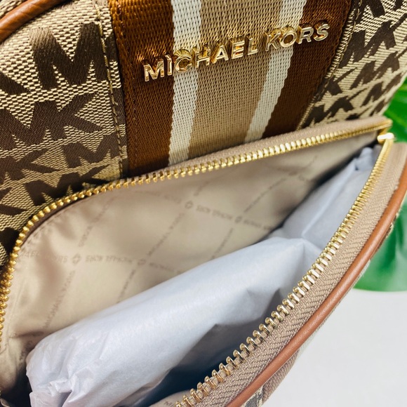 Michael Kors abbey medium backpack striped ebony - Picture 7 of 8